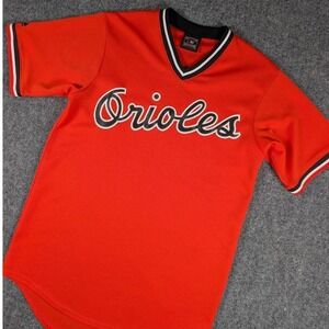 Baltimore Orioles Majestic Cooperstown Collection Baseball Jersey Mens L Orange